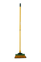 Krallen - Kehr-Set 28 cm, 2- teilig, Krallenbesen & Teleskopstiel ausziehbar auf 1,30 cm