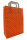 Papiertragetasche "PUNKTE", 80 g/qm, 18 + 8 x 22 cm, orange mit weißen Punkten, 25 Stück