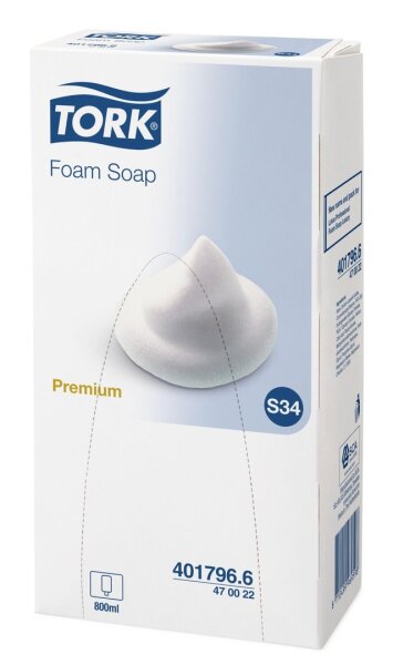 Tork Seifenschaum 800 ml, Foam Soap, Nr.: 401796,  4 Stück