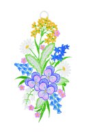 Fensterbild "Blumenstrauß", farbig, 16 x...