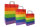 Papiertragetasche "Regenbogen", verschiedene Größen und Mengen