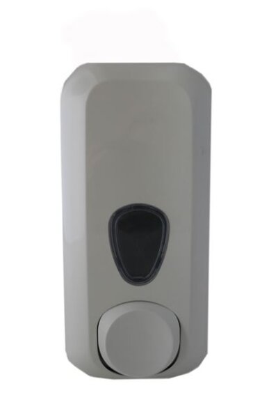 SEIFENCREME-SPENDER  500 ml, Kunststoff weiß, mit Sichtfenster, B=102 x H=216 x T=90 mm