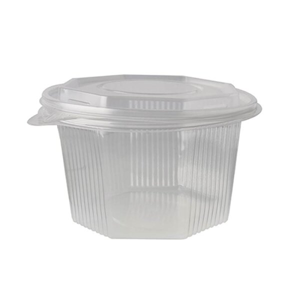 Haushaltsbox Salatbox mit Deckel, 750 ml, 8-eckig, transparent, 300 Stück