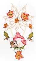 Fensterbild "Herbstblatt" farbig, 22 x 39 cm,...