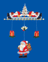 Windspiel "Weihnachtsmann" farbig, 28 x 38 cm,...