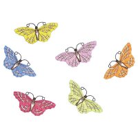 Dekoration "Schmetterlinge" 6er Set farbig, 8 x...