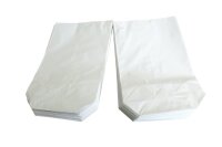 Papierbodenbeutel weiß, gefädelt, 14 x 22 cm,...