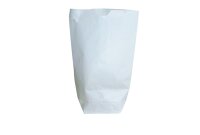 Papierbodenbeutel weiß, gefädelt, 14 x 22 cm, 0,5 kg, 50 Stück