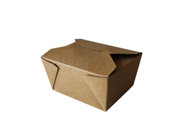 Food Box, Imbiss Verpackung, naturbraun, 107 x 130 x 64 mm