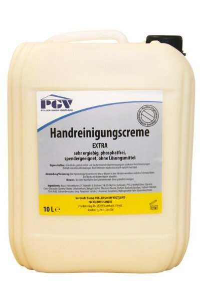 PGV Handreinigungscreme EXTRA - Handwaschpaste - flüssig - 10 L